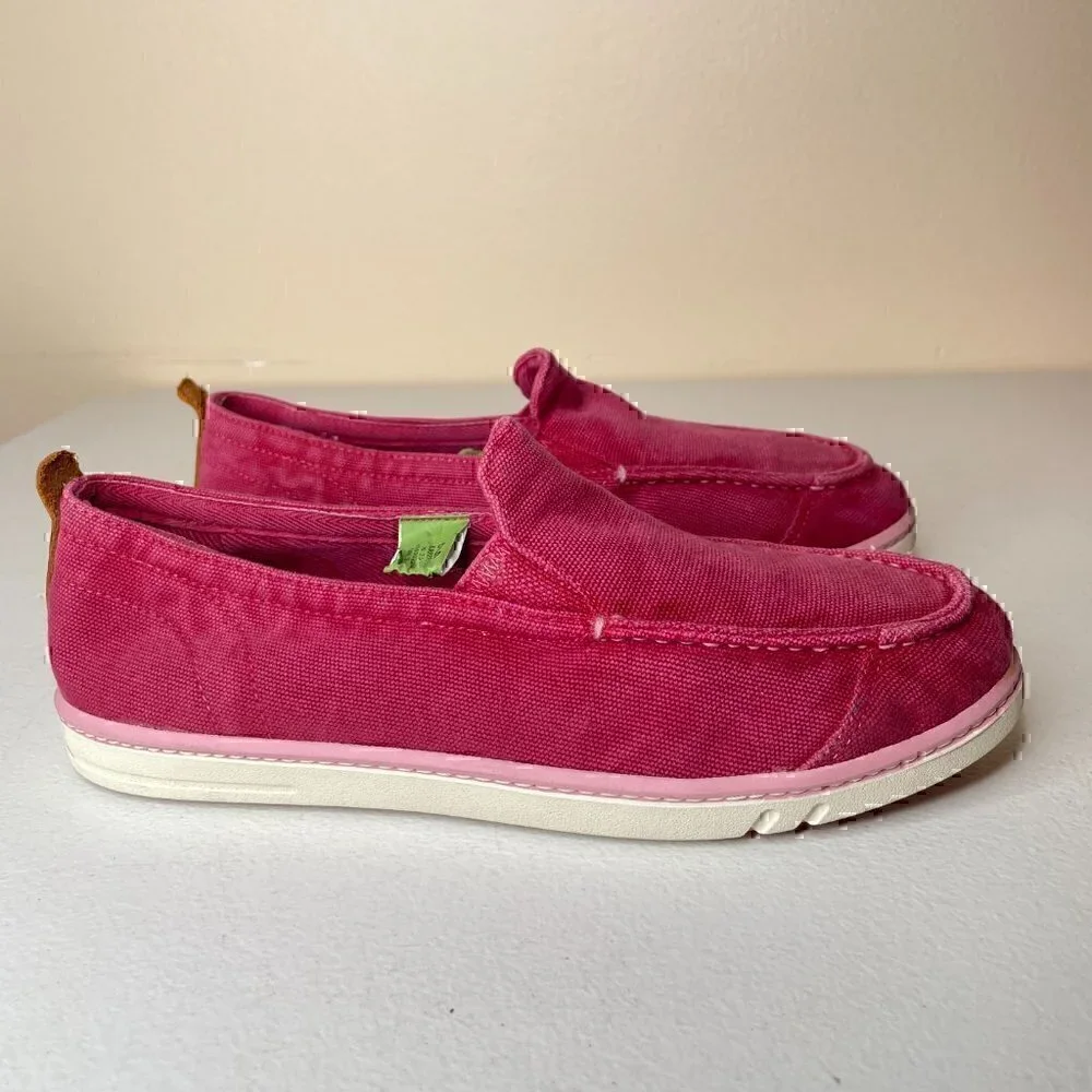 Timberland Earthkeepers Pink Canvas Slip-On Shoes 6